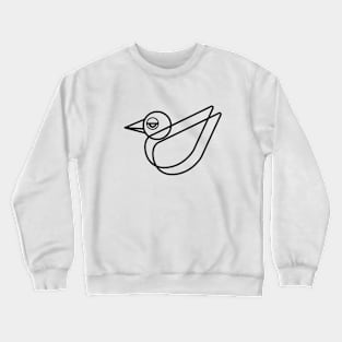 Minimalist Bird Lineart Crewneck Sweatshirt